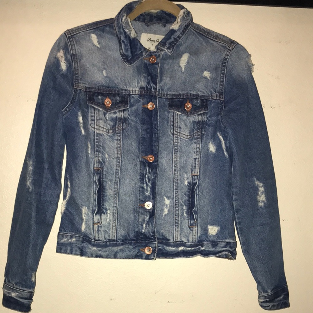 Distressed Denim Jacket - image 2